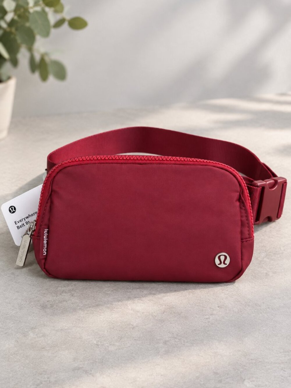 Lululemon Everywhere Belt Bag Burgundy Dark Red Adjustable Crossbody Waist Bag